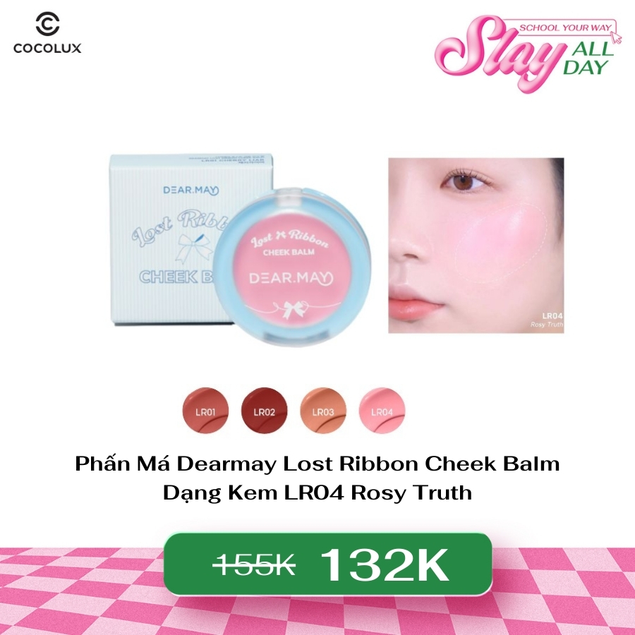 Phấn Má Dearmay Lost Ribbon Cheek Balm Dạng Kem LR04 Rosy Truth