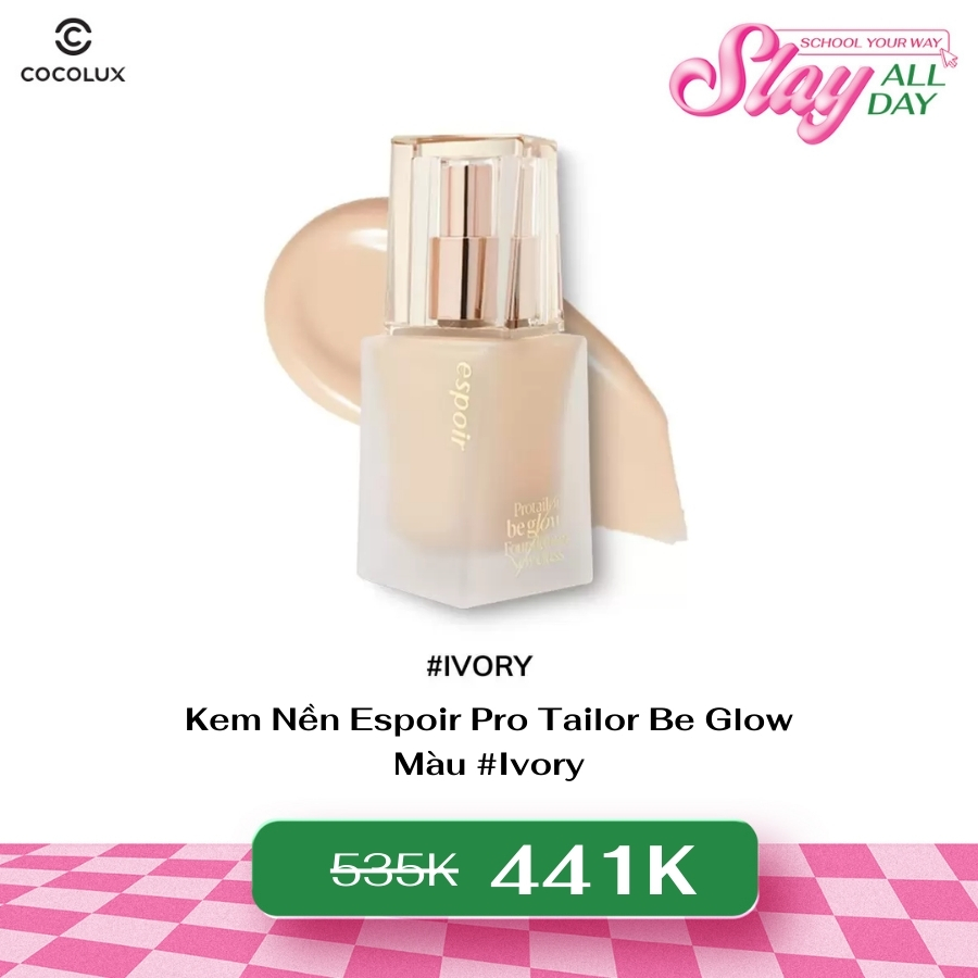 Kem nền Espoir Pro Tailor Be Glow Foundation New Class SPF27 PA++ #Ivory