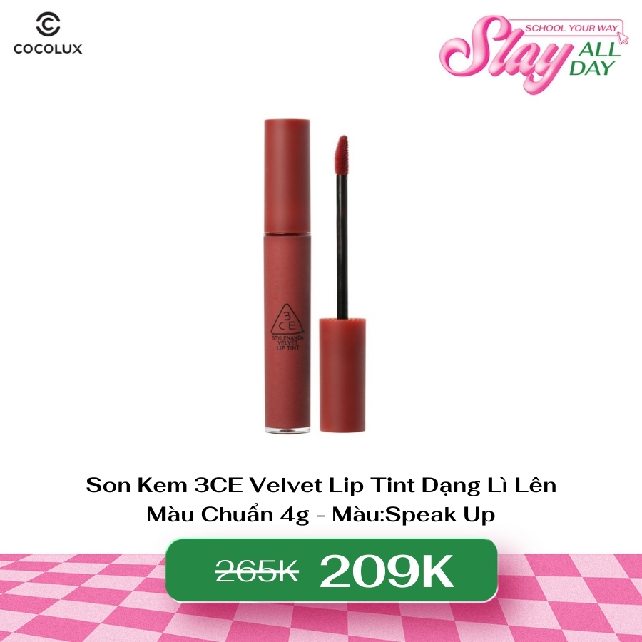 Son Kem 3CE Velvet Lip Tint Speak Up 4g