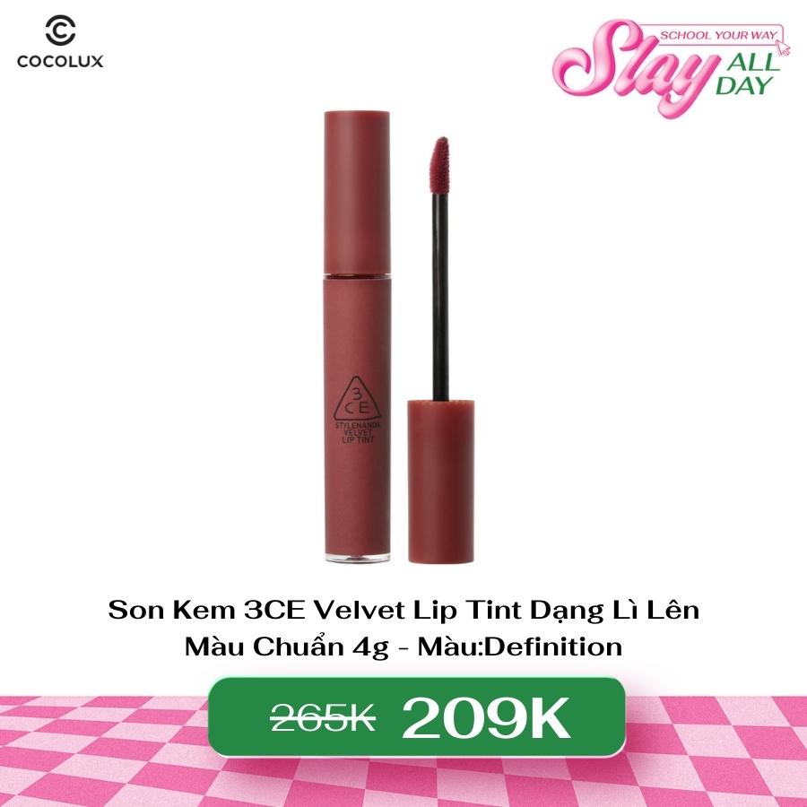 Son Kem 3CE Velvet Lip Tint Definition 4g