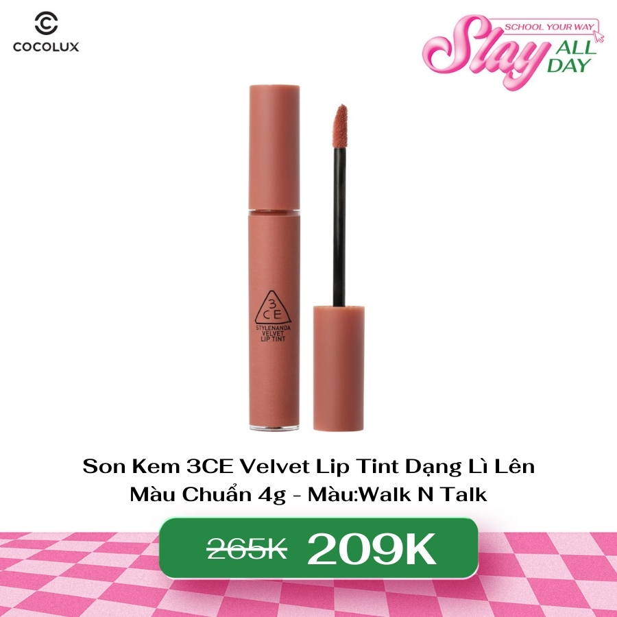 Son Kem 3CE Velvet Lip Tint Walk N Talk 4g