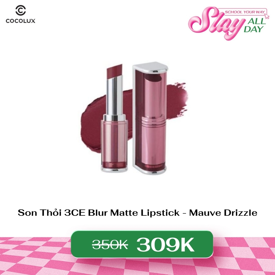 Son Thỏi 3CE Blur Matte Lipstick - #Mauve Drizzle