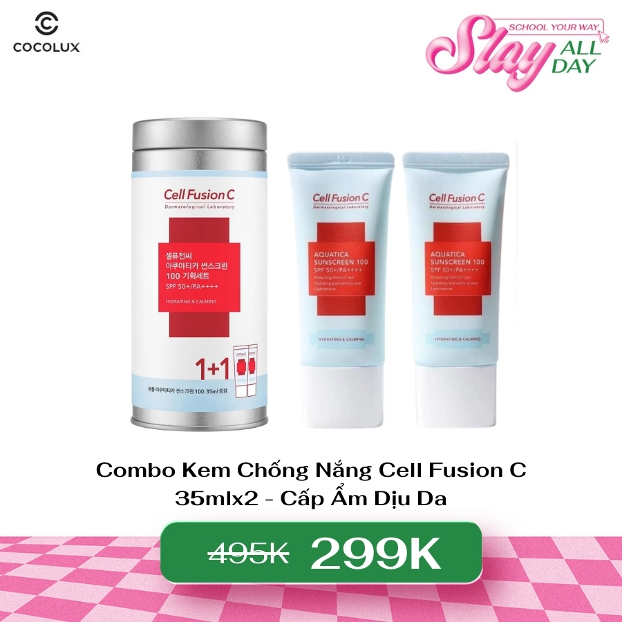 Combo Kem Chống Nắng Cell Fusion C 35mlx2 - Cấp Ẩm Dịu Da