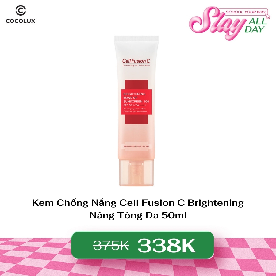 Kem Chống Nắng Cell Fusion C Brightening Tone Up Sunscreen 100 SPF50+ PA++++Nâng Tông Da Tuýp 50ml