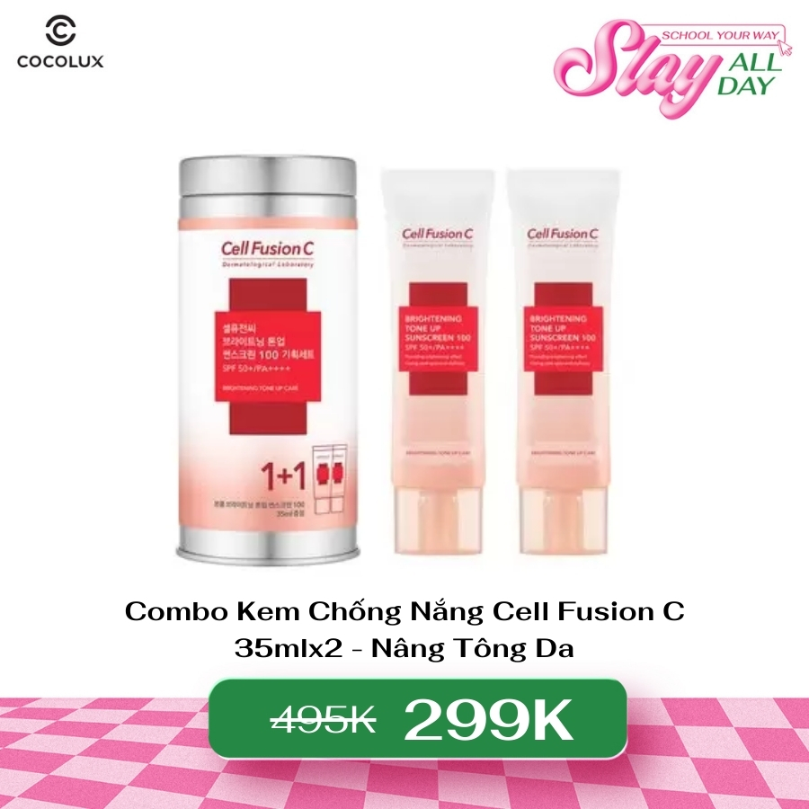 Combo Kem Chống Nắng Cell Fusion C 35mlx2 - Nâng Tông Da