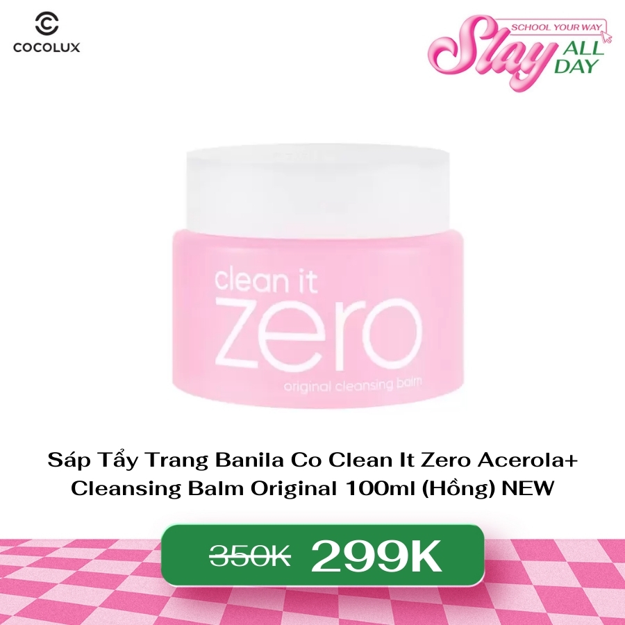 Sáp Tẩy Trang Banila Co Clean It Zero Acerola+ Cleansing Balm Original 100ml (Hồng) New