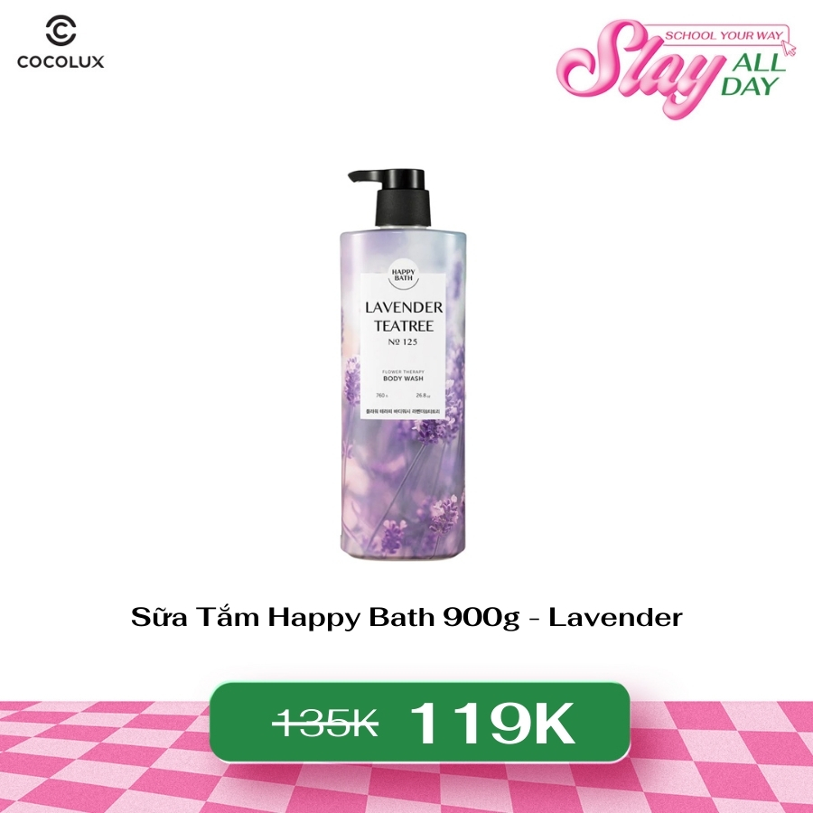 Sữa Tắm Happy Bath Lavender Teatree 760g - Lavender