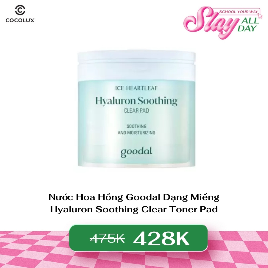 Nước Hoa Hồng Goodal Dạng Miếng Hyaluron Soothing Clear Toner Pad