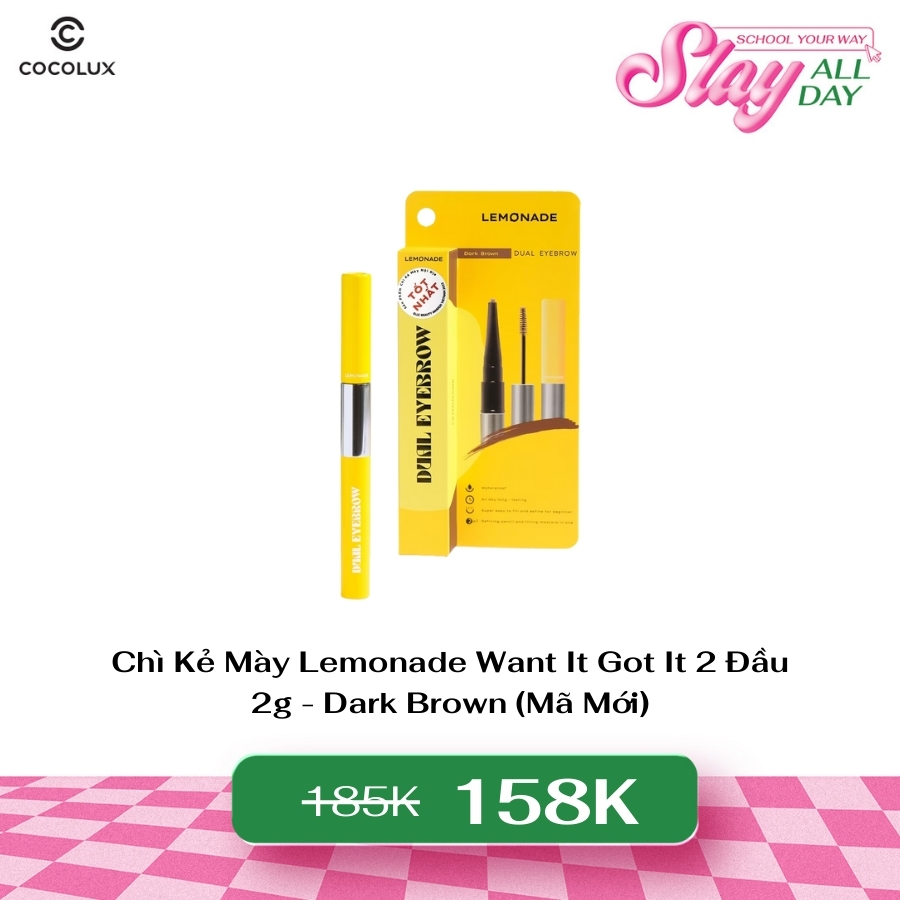 Chì Kẻ Mày Lemonade Want It Got It 2 Đầu 2g - Dark Brown (Mã Mới)