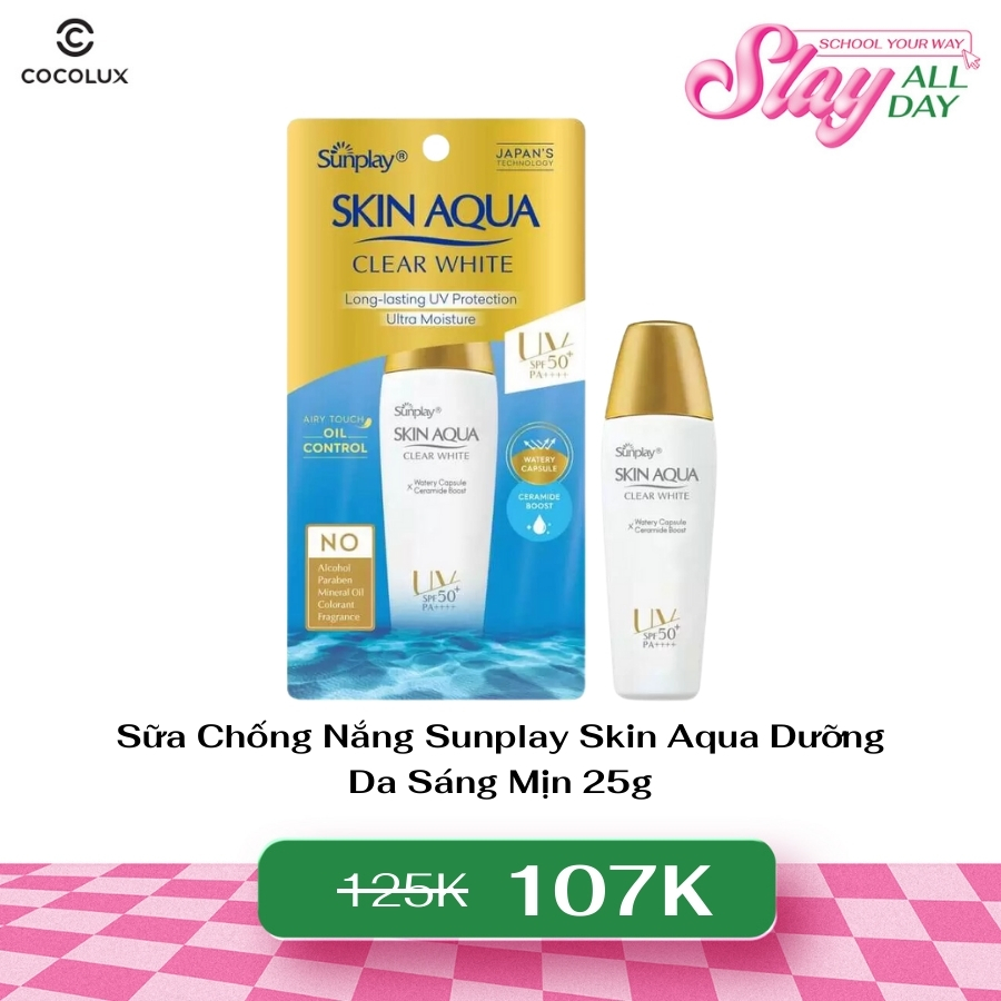 Sữa Chống Nắng Sunplay Skin Aqua Dưỡng Da Sáng Mịn 25g