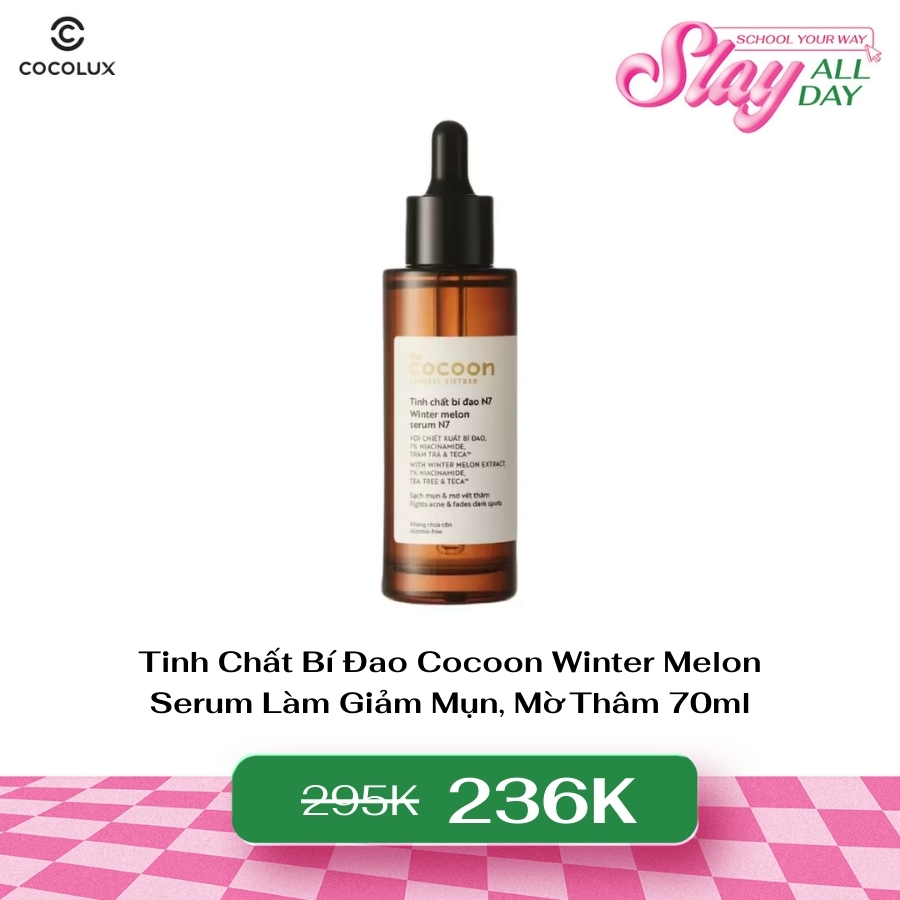 Tinh Chất Bí Đao Cocoon Winter Melon Serum Làm Giảm Mụn, Mờ Thâm 70ml