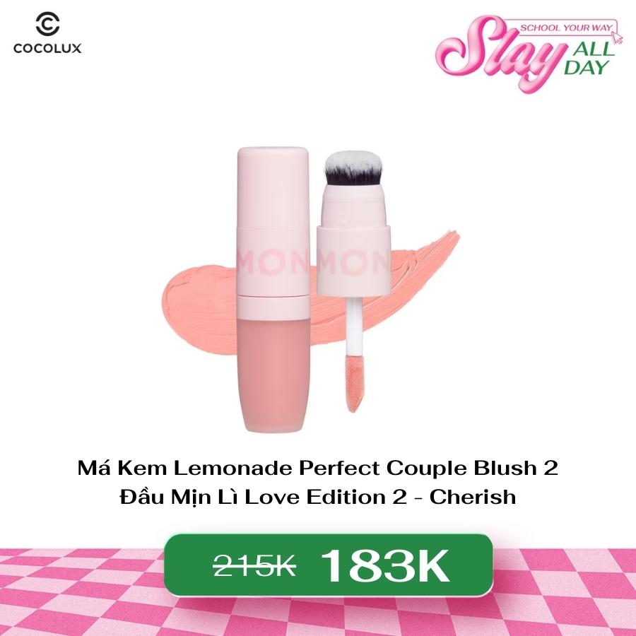 Má Kem Lemonade Perfect Couple Blush 2 Đầu Mịn Lì Love Edition 2 - Cherish