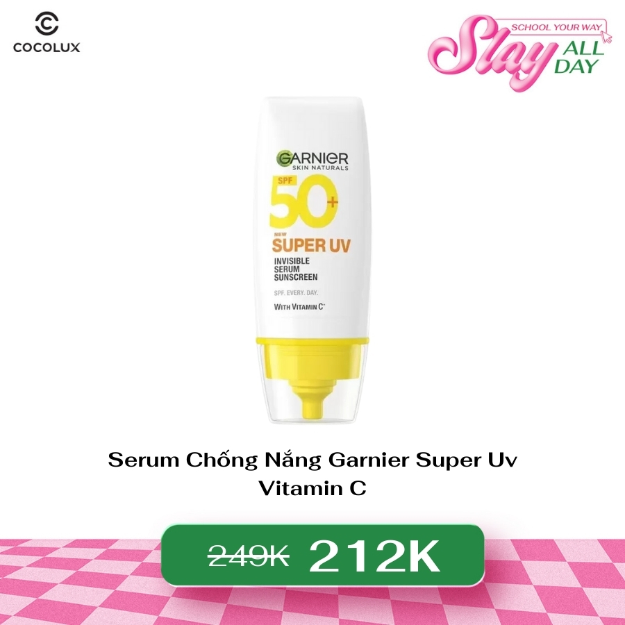 Serum Chống Nắng Garnier Skin Naturals Super UV Invisible Serum Sunscreen 30ml