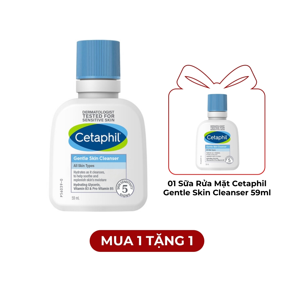 Sữa Rửa Mặt Cetaphil Gentle Skin Cleanser Dịu Nhẹ 59ml