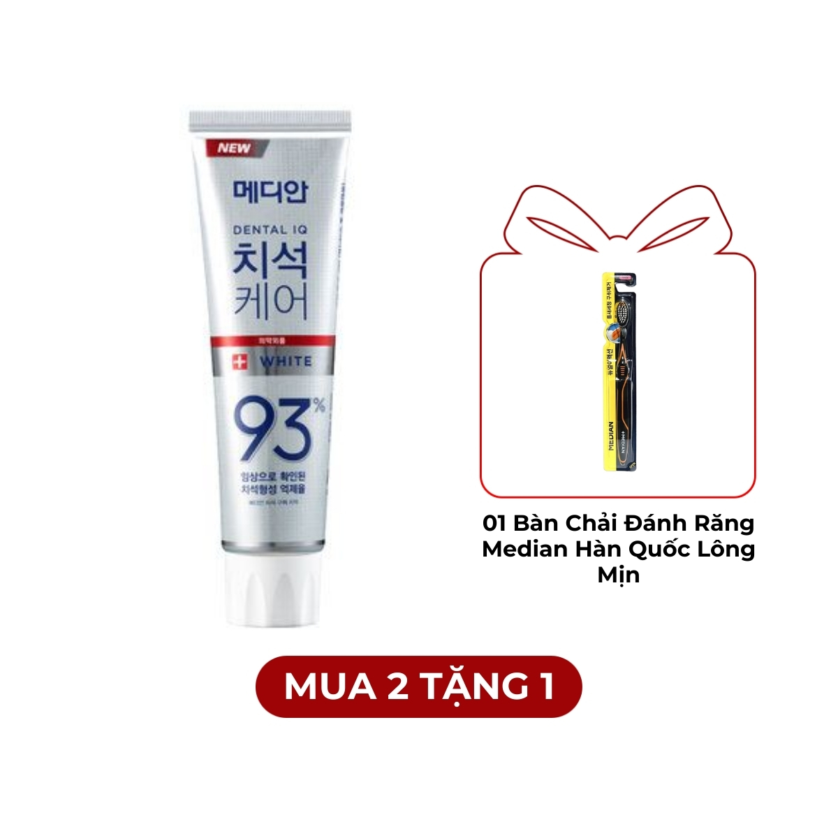 Kem Đánh Răng Median Dental IQ Làm Sáng Màu Trắng Bạc 120g