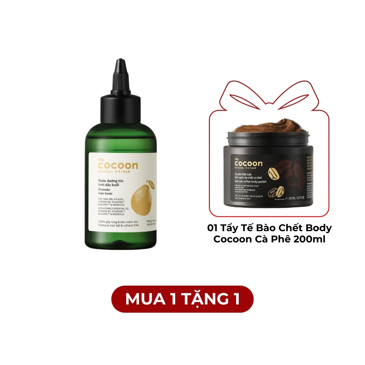 Nước Dưỡng Tóc Cocoon Pomelo Hair Tonic Tinh Dầu Bưởi 140ml (Phiên Bản Mới)