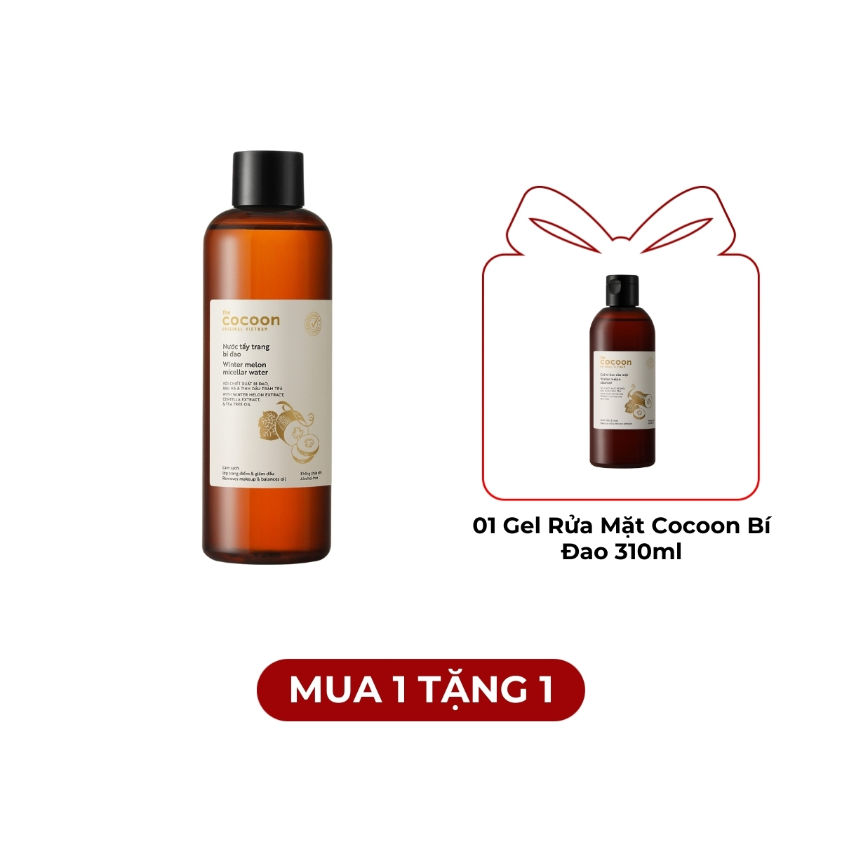 Nước Tẩy Trang Cocoon Winter Melon Micellar Water Chiết Xuất Bí Đao Làm Sạch Da 500ml  (MỚI)