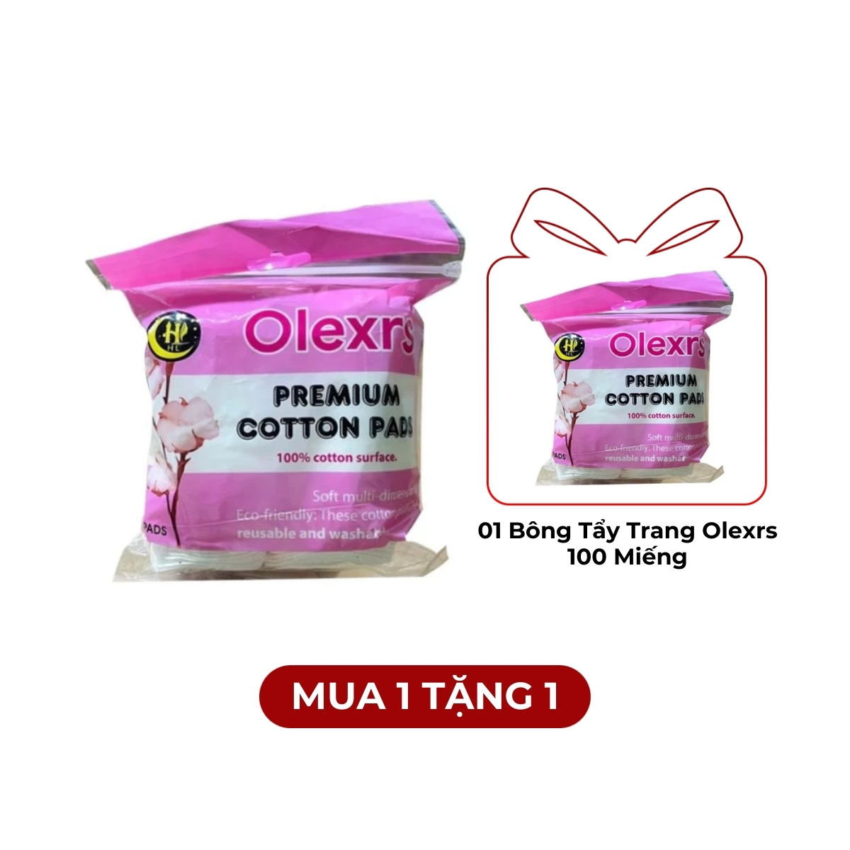 Bông Tẩy Trang Olexrs 100 Miếng