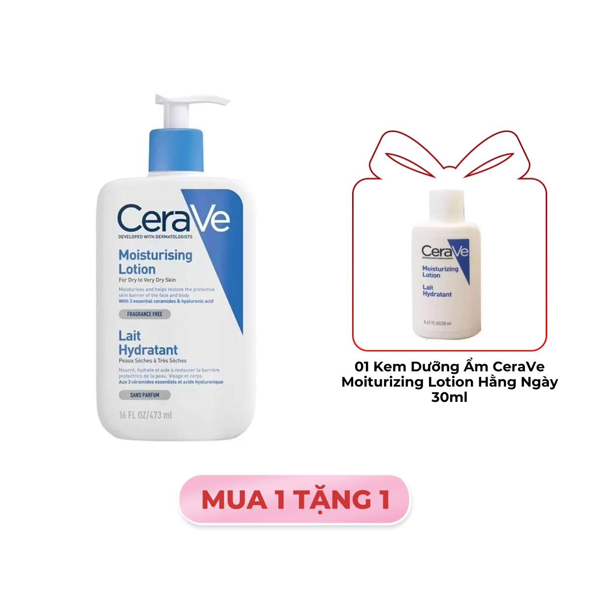 Sữa Dưỡng Cerave Moisturising Lotion Giúp Dưỡng Ẩm Dành Cho Da Khô 473ml