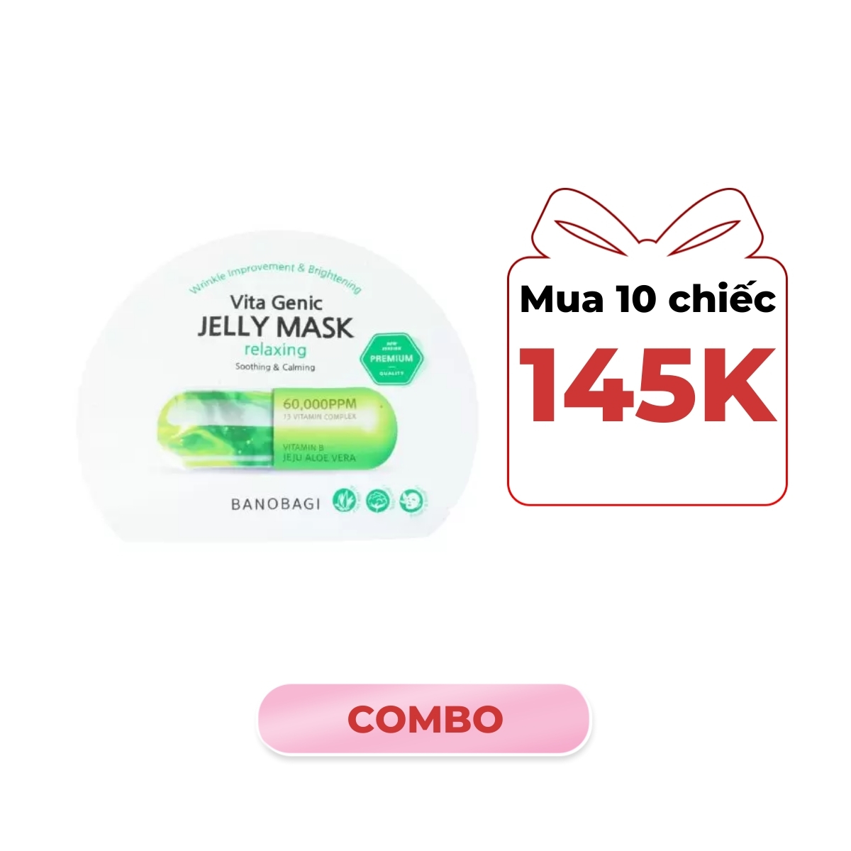 Mặt Nạ Banobagi Vita Genic Jelly Mask - Relaxing 30g (Xanh Lá)