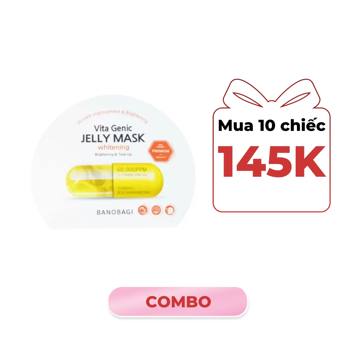 Mặt Nạ Banobagi Vita Genic Jelly Mask - Whitening Vàng