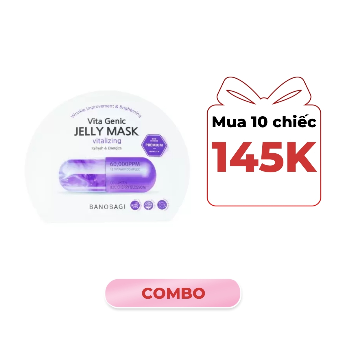 Mặt Nạ Banobagi Vita Genic Jelly Mask - Màu Sắc:Vitalizing (Tím)