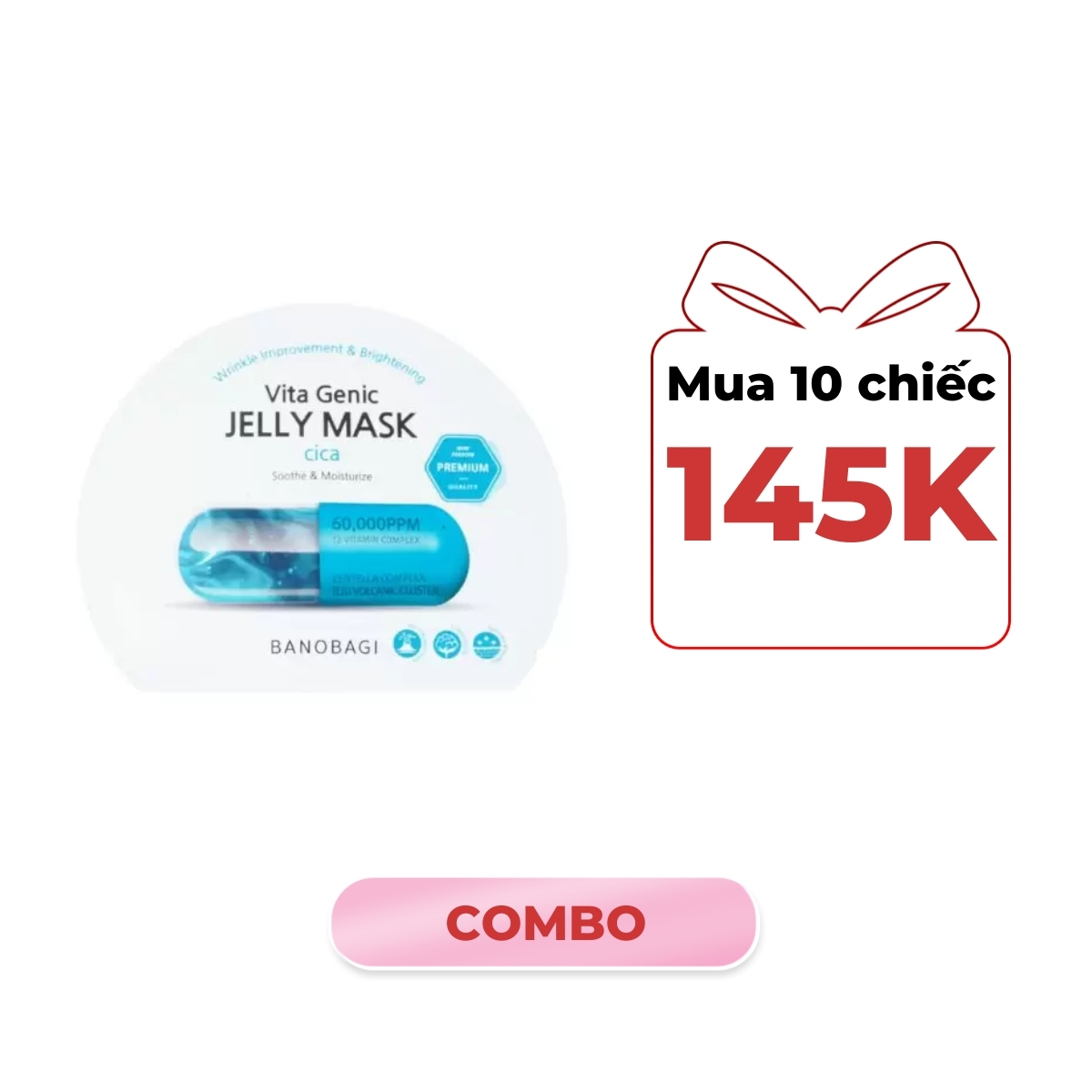 Mặt Nạ Banobagi Vita Genic Jelly Mask - Cica 30g (Xanh Ngọc)