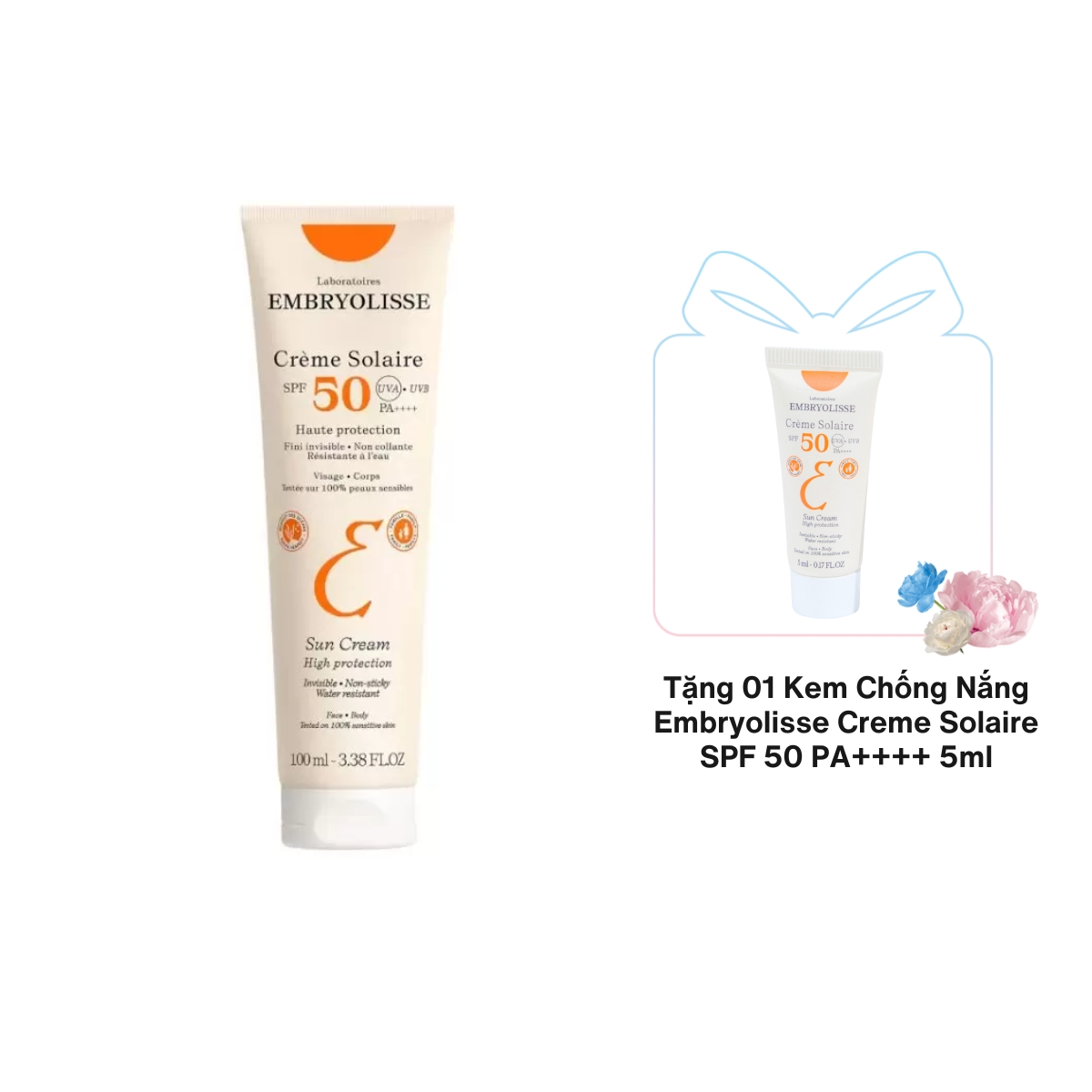 Kem Chống Nắng Embryolisse Creme Solaire SPF 50 PA++++ 100ml