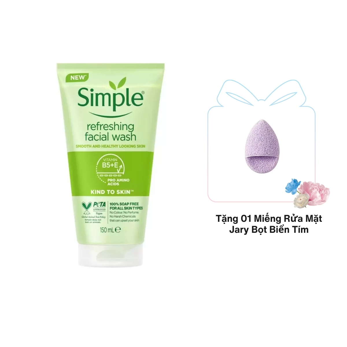 Sữa Rửa Mặt Simple Kind To Skin Refreshing Facial Wash Gel 150ml