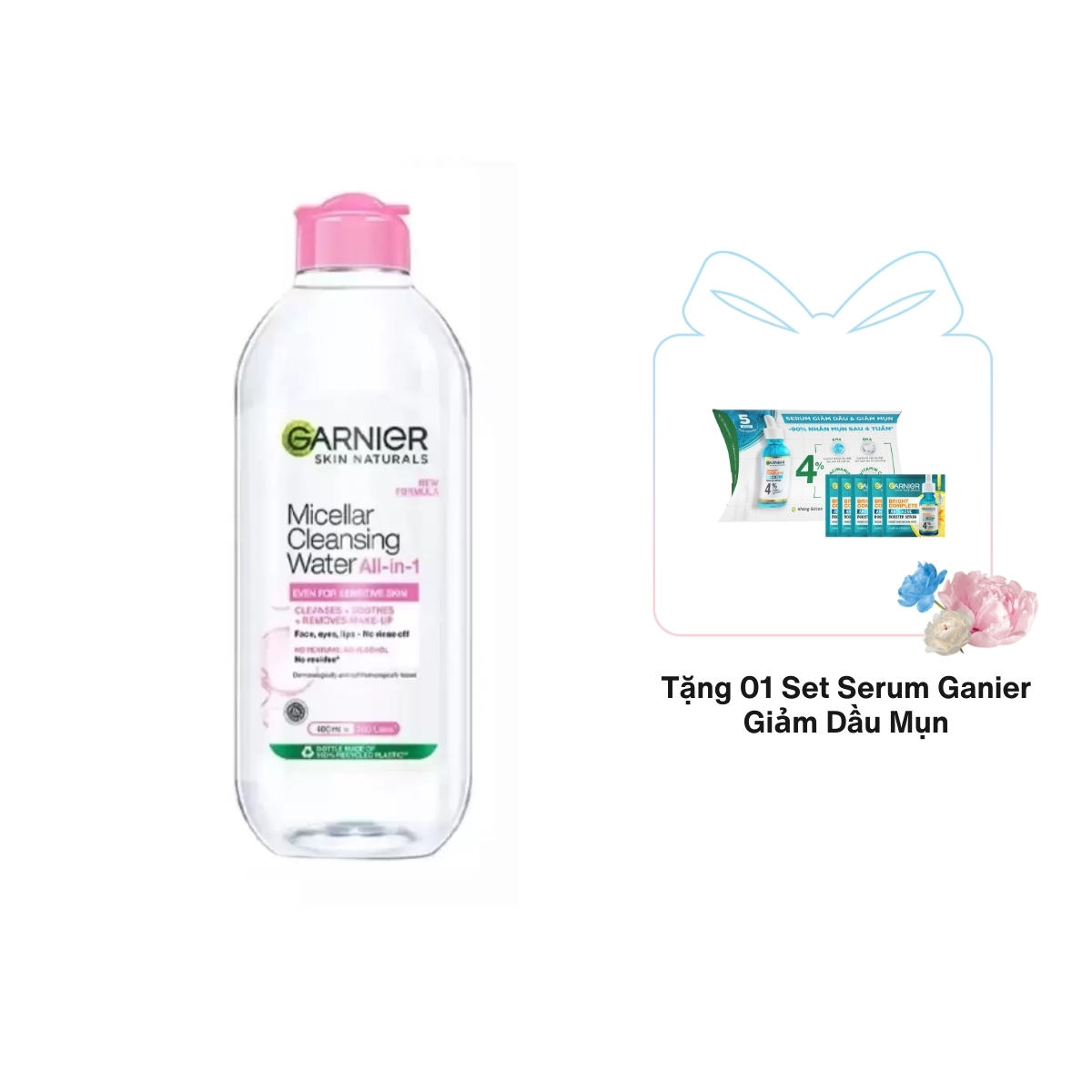 Nước Tẩy Trang Garnier Micellar Cleansing Water For Sensitive Skin Cho Da Nhạy Cảm 400ml