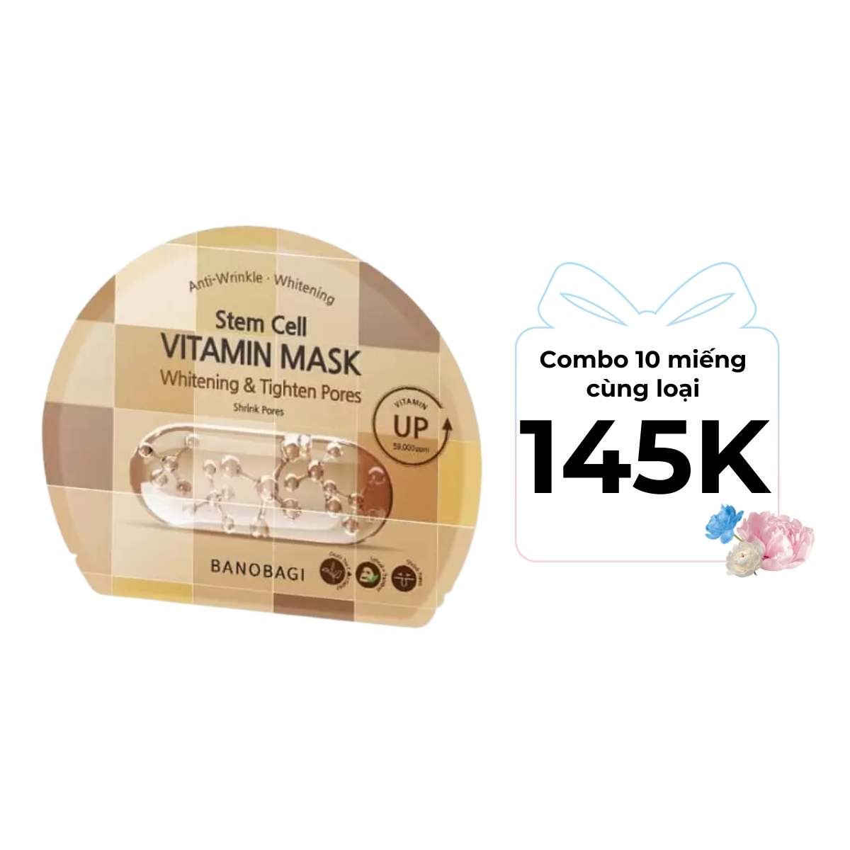 Mặt Nạ Banobagi Stem Cell Vitamin Mask - Whitening & Tighten Pores