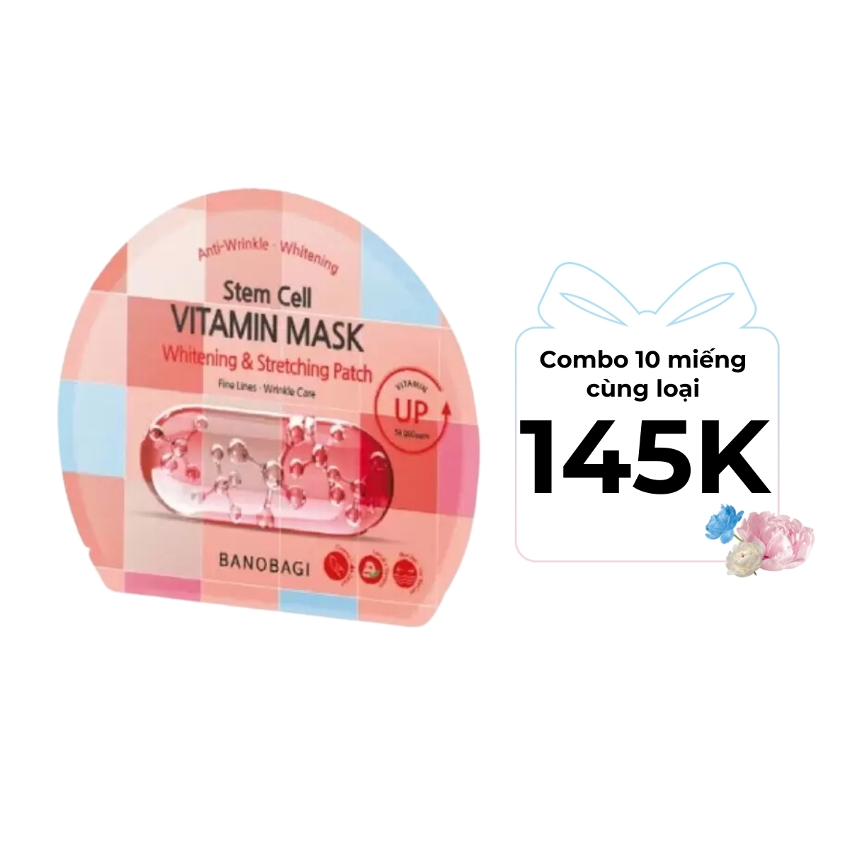 Mặt Nạ Banobagi Stem Cell Vitamin Mask - Whitening & Stretching Patch