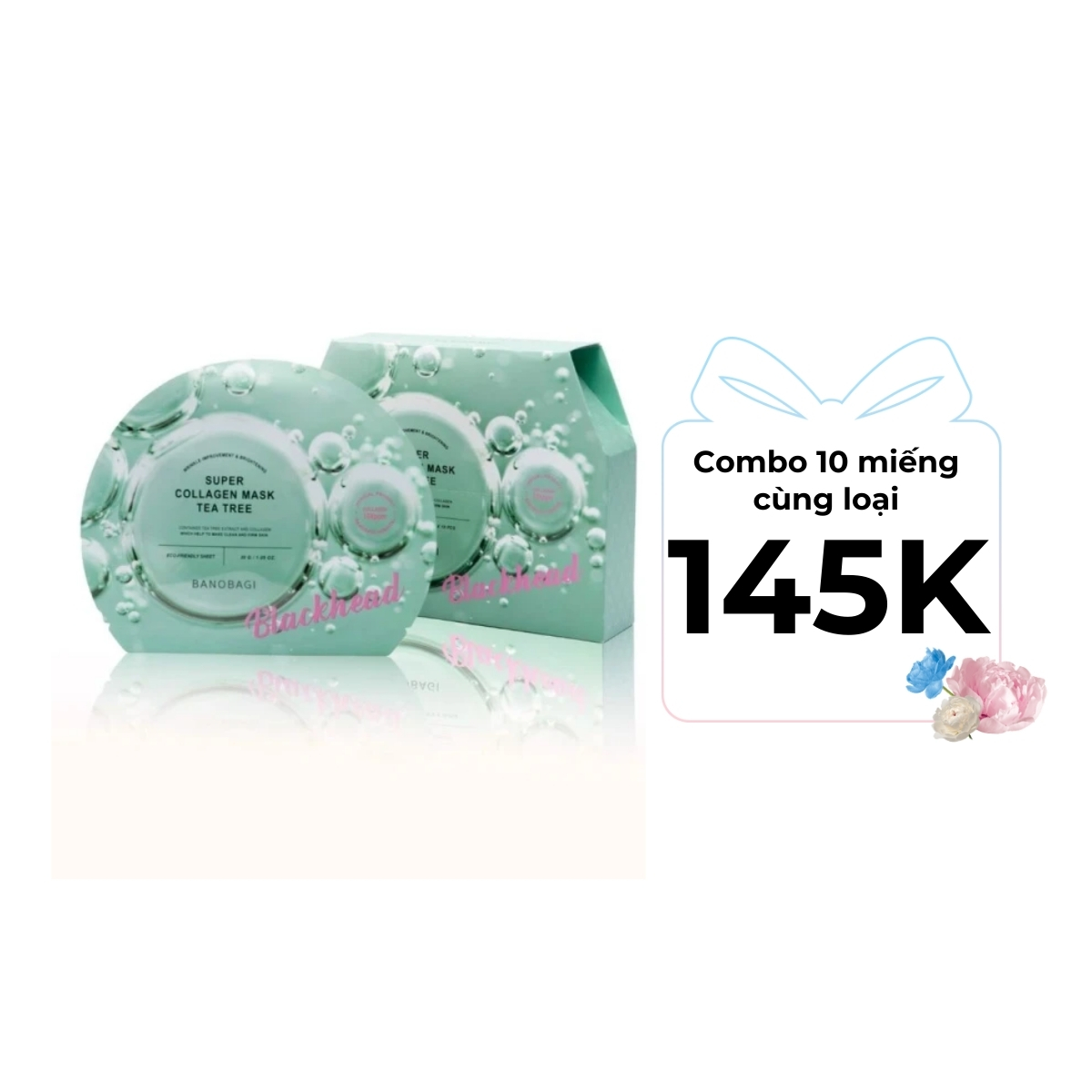 Mặt Nạ Banobagi Super Collagen Mask Tea Tree Blackhead Giảm Mụn Đầu Đen 30g