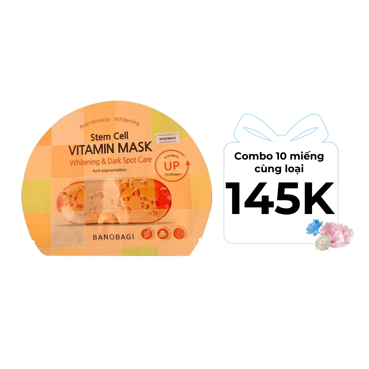 Mặt Nạ Banobagi Stem Cell Vitamin Mask - Whitening & Dark Spot Care MC