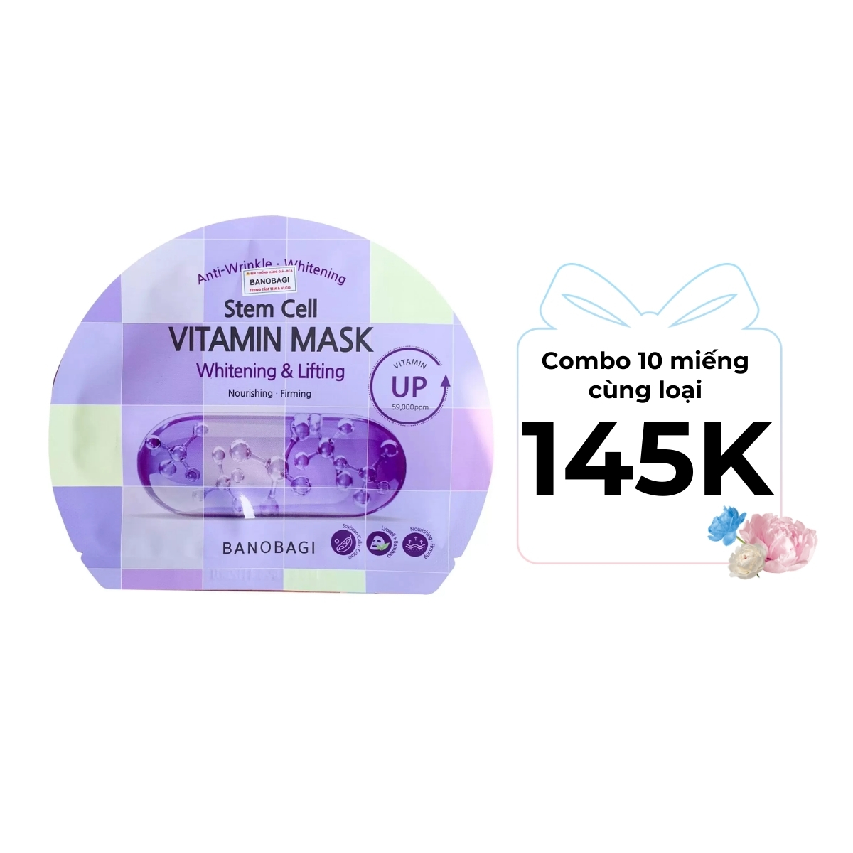 Mặt Nạ Banobagi Stem Cell Vitamin Mask - Whitening & Lifting MC