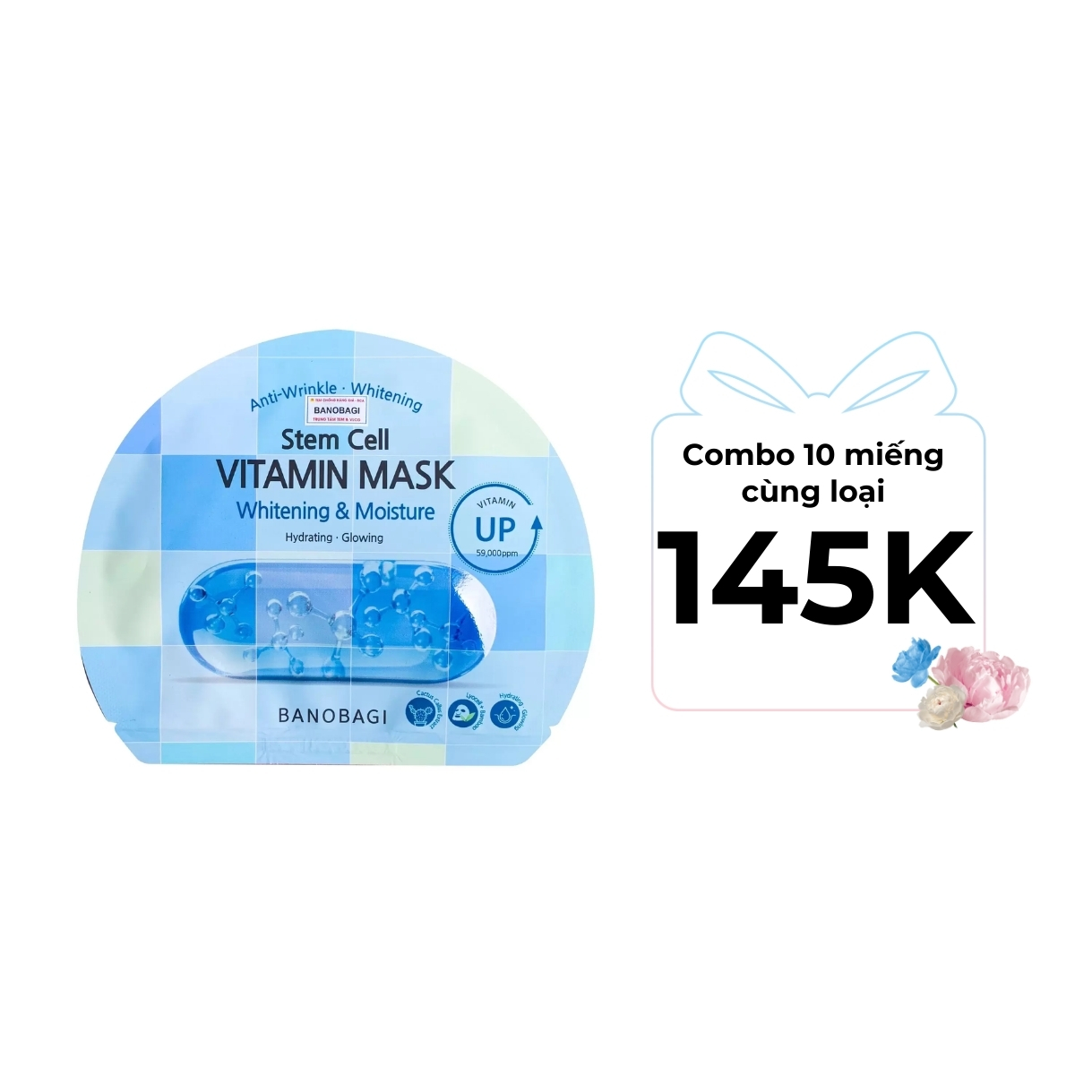 Mặt Nạ Banobagi Stem Cell Vitamin Mask - Whitening & Moisture MC