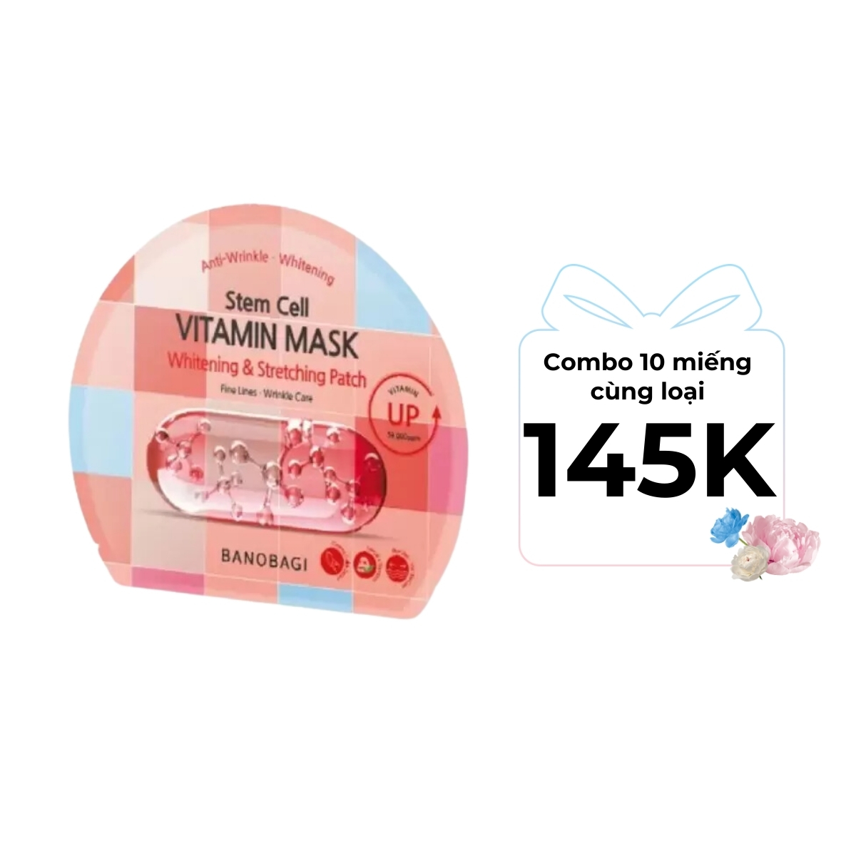 Mặt Nạ Banobagi Stem Cell Vitamin Mask - Whitening & Stretching Patch