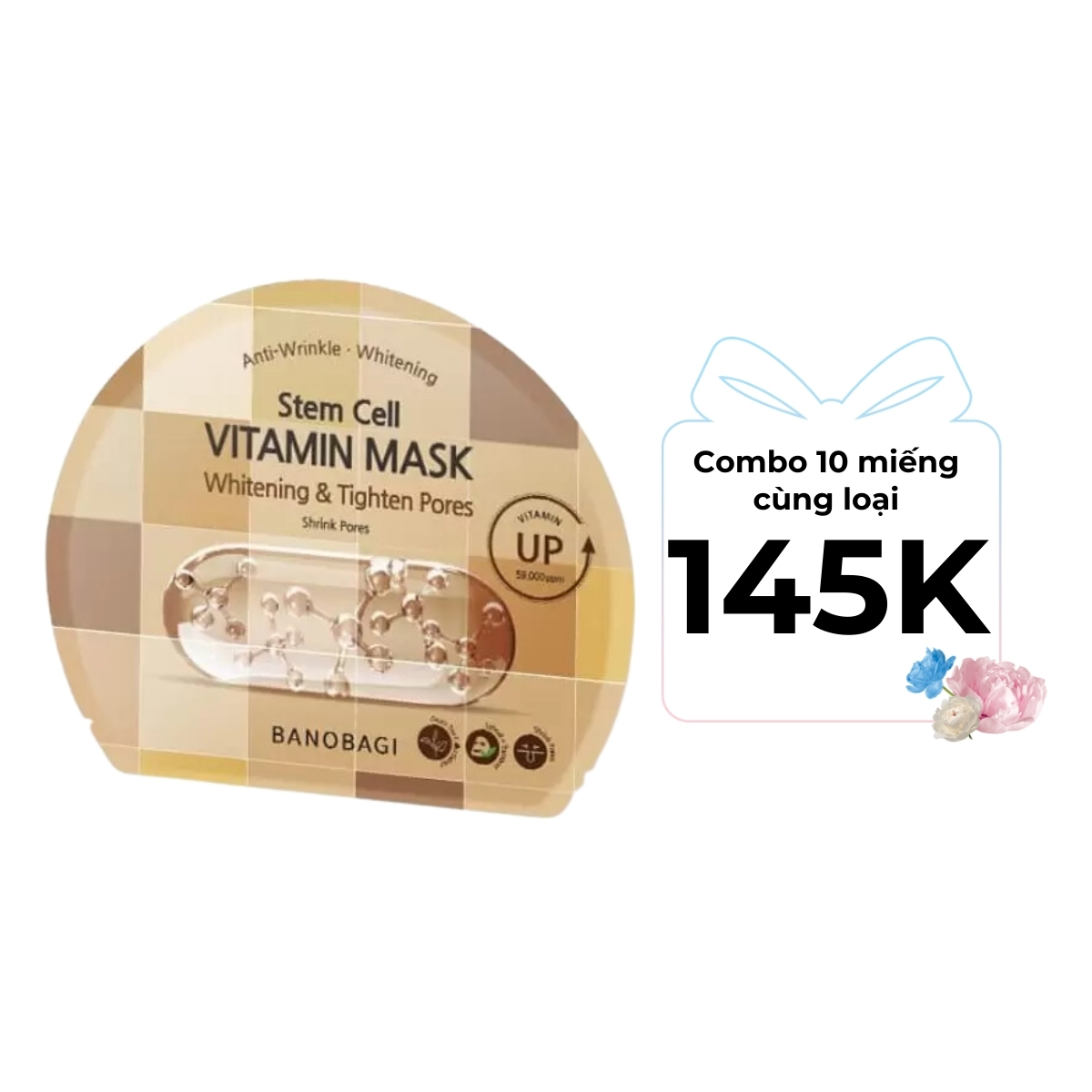 Mặt Nạ Banobagi Stem Cell Vitamin Mask - Whitening & Tighten Pores