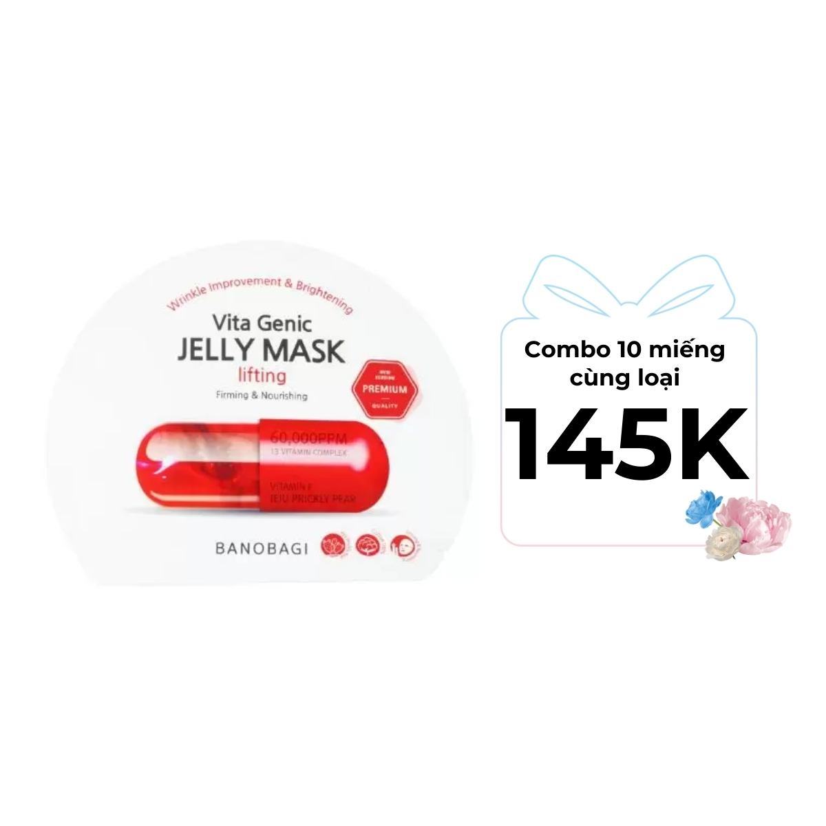 Mặt Nạ Banobagi Vita Genic Jelly Mask - Lifting Đỏ