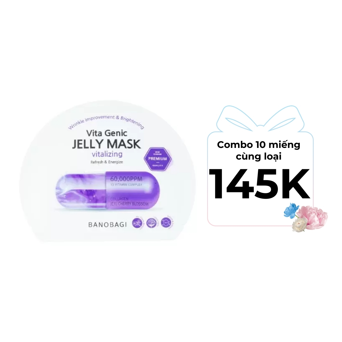 Mặt Nạ Banobagi Vita Genic Jelly Mask - Màu Sắc:Vitalizing (Tím)