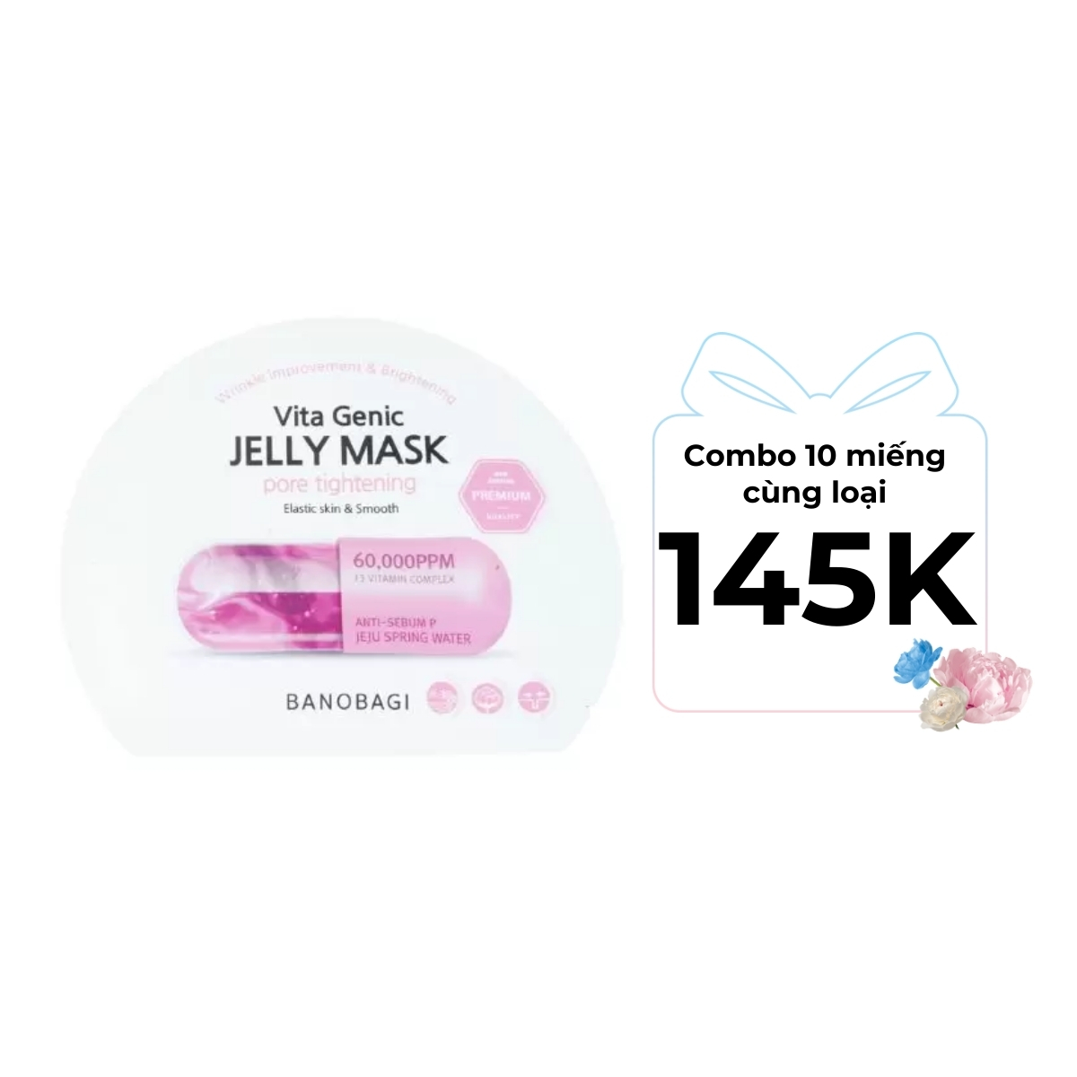 Mặt Nạ Banobagi Vita Genic Jelly Mask - Pore Tightening Hồng