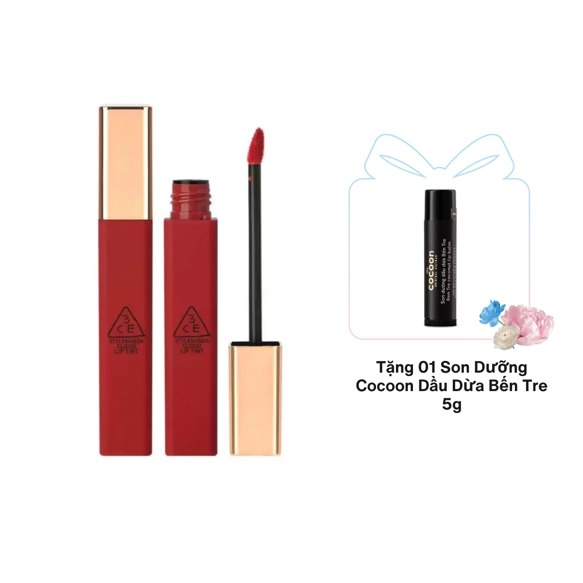 Son Kem 3CE Cloud Lip Tint - Macaron Red 4g