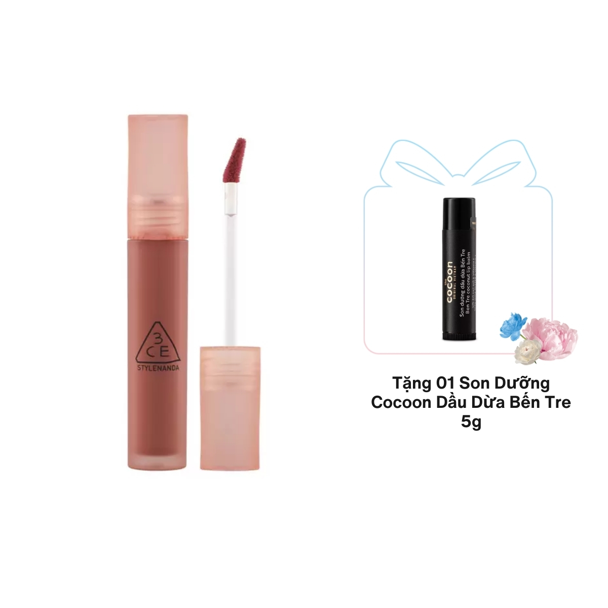 Son Kem 3CE Blur Water Tint Laydown Lì Mềm Mượt Môi 4.6g