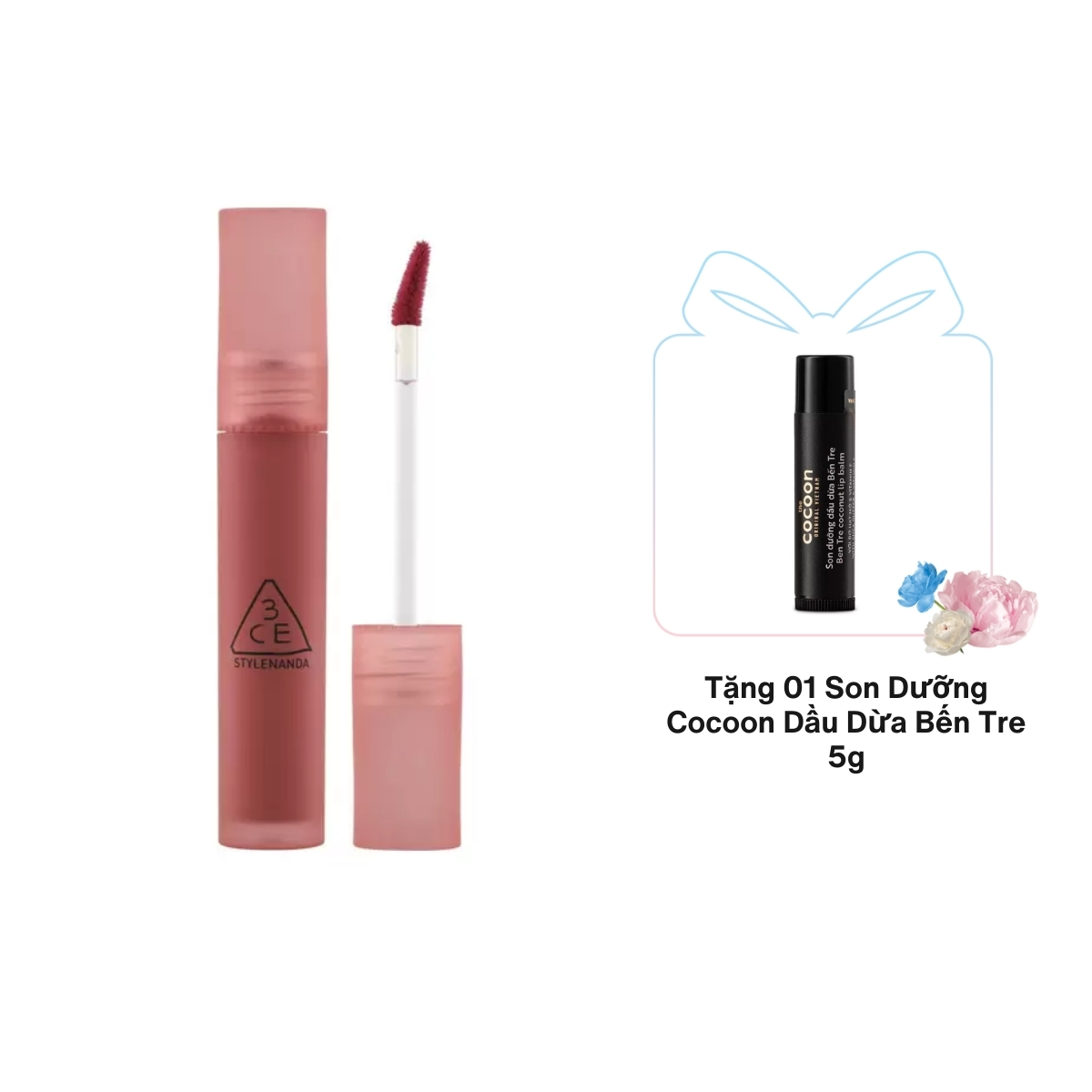 Son Kem 3CE Blur Water Tint Casual Affair Lì Mềm Mượt Môi 4.6g