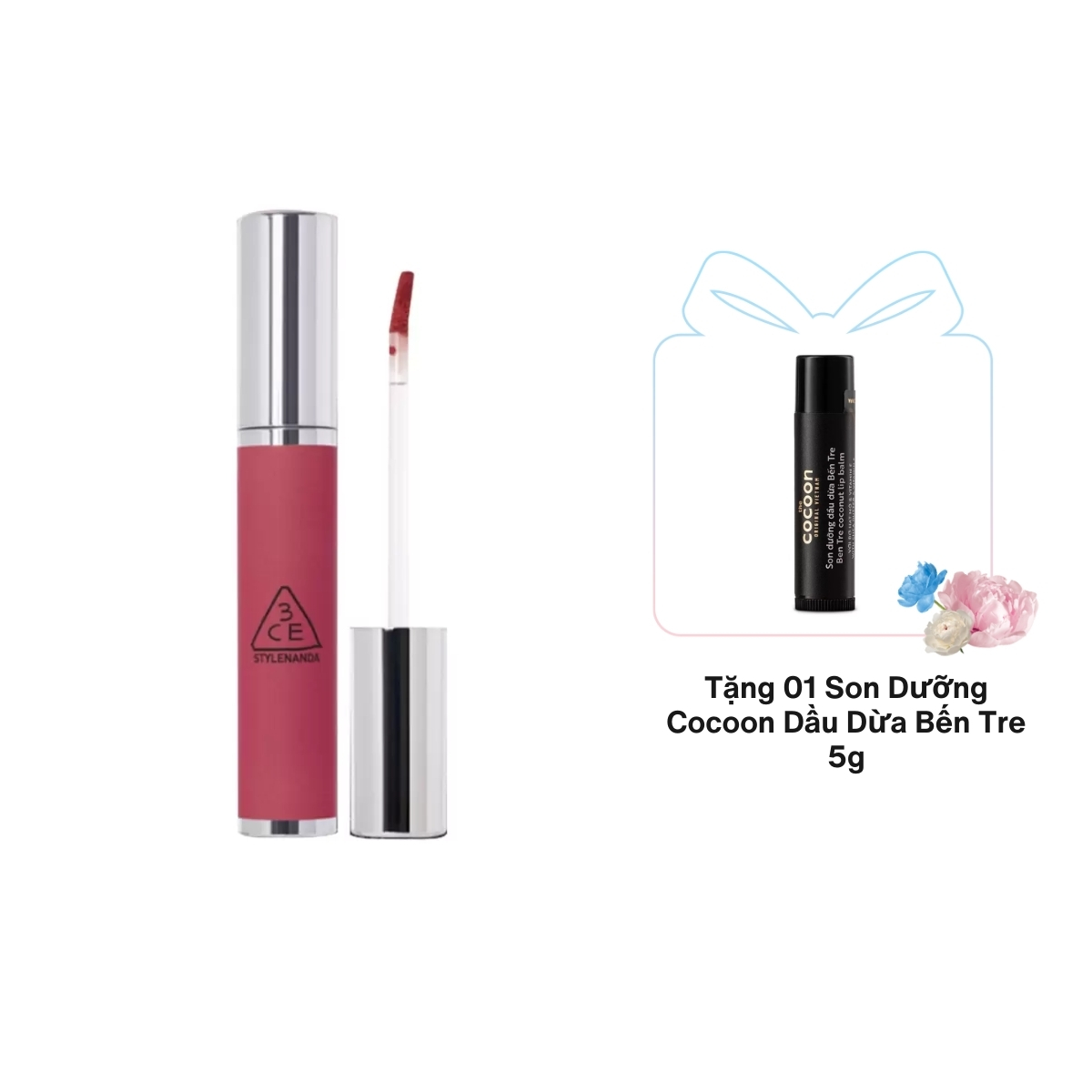 Son kem lì 3CE Hazy Lip Clay - Cherry Fluff