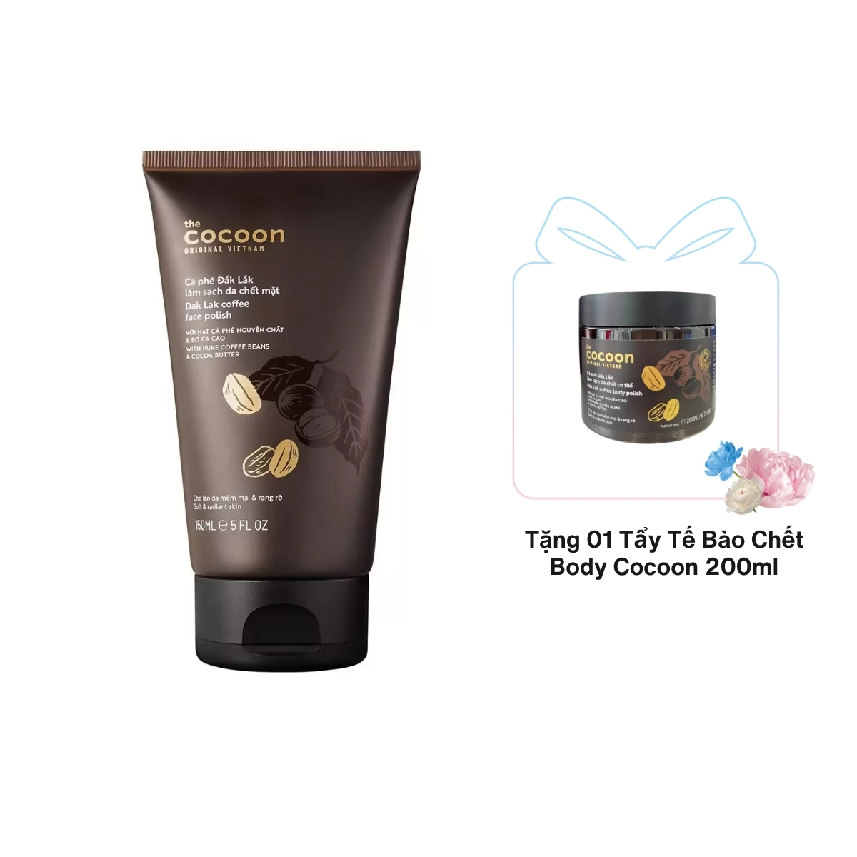 Tẩy Tế Bào Chết Da Mặt Cocoon Dak Lak Coffee Face Polish Cà Phê Đắk Lắk 150ml (Mã Mới)