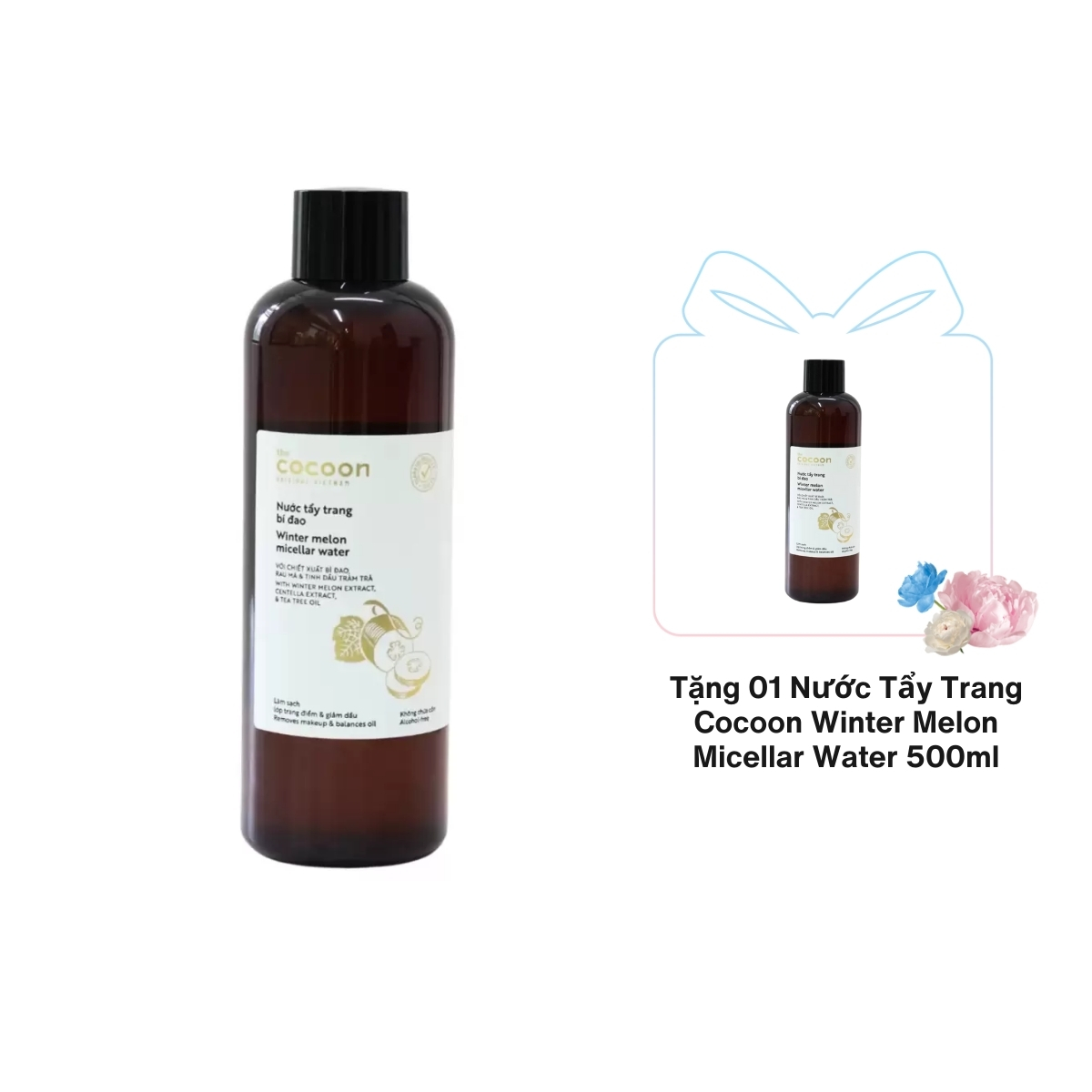 Nước Tẩy Trang Cocoon Winter Melon Micellar Water Chiết Xuất Bí Đao Làm Sạch Da 500ml  (MỚI)