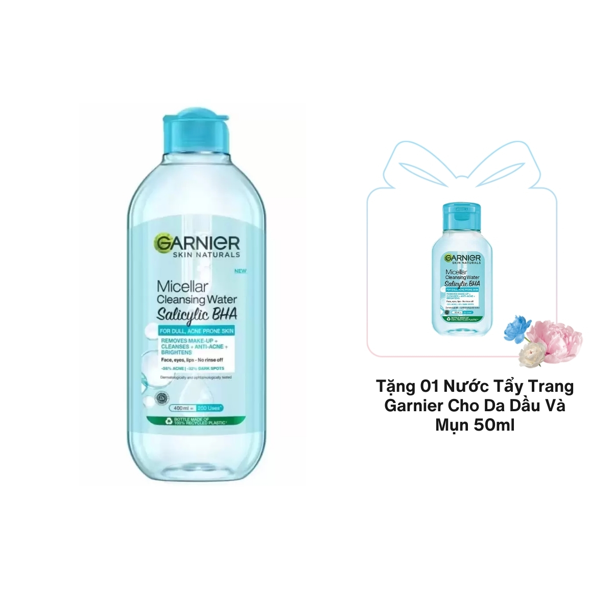 Nước Tẩy Trang Garnier Dành Cho Da Dầu Và Mụn 400ml (Mới)