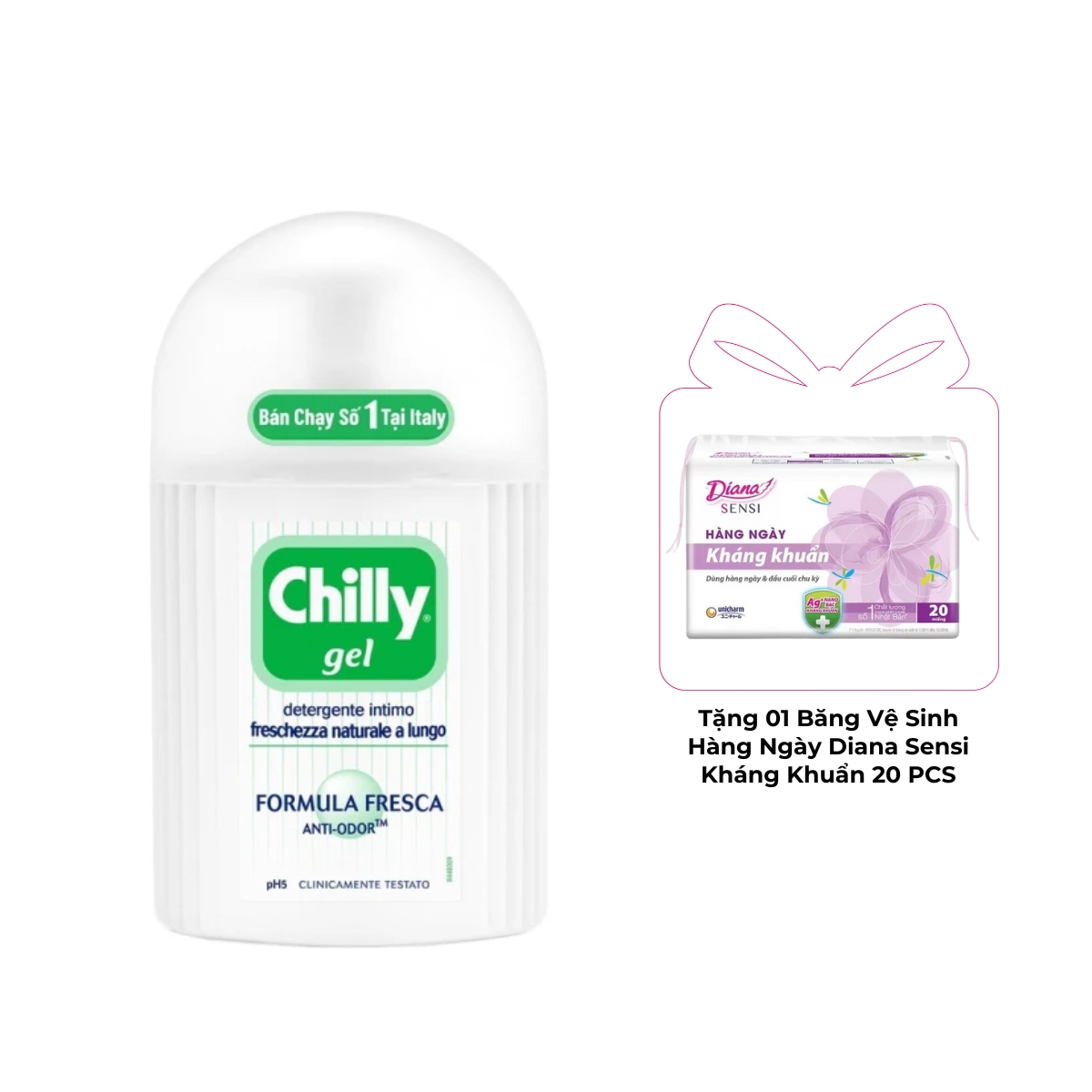 Dung Dịch Vệ Sinh Chilly Gel Tươi Mát 200ml (Xanh Lá)