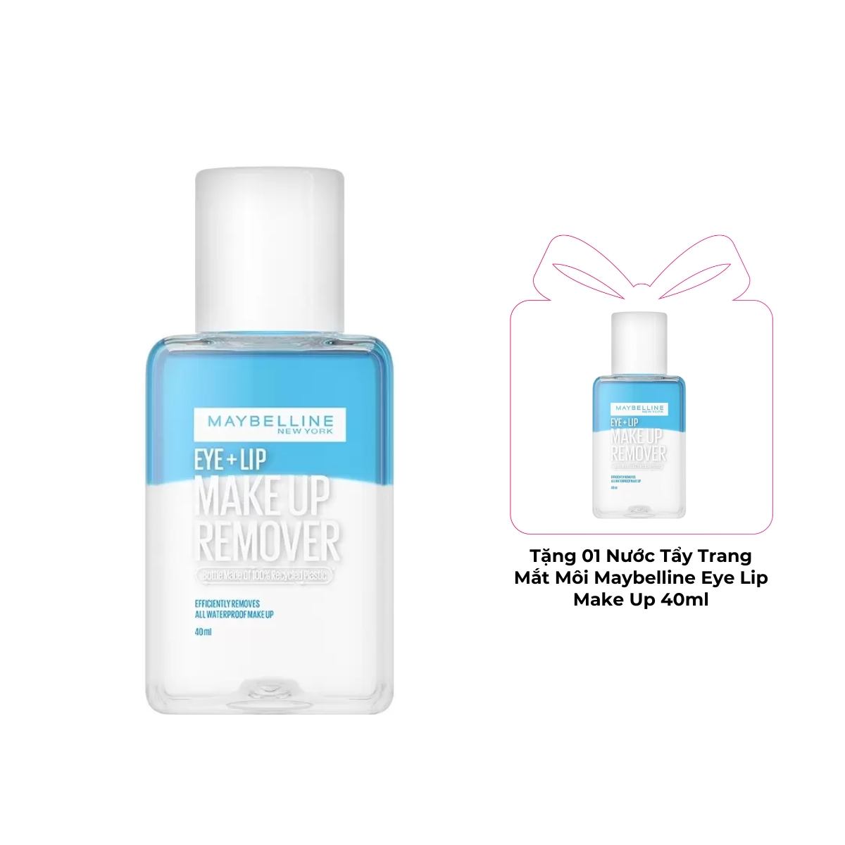 Nước Tẩy Trang Mắt Môi Maybelline Eye Lip Make Up Remover 40ml